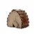 Glitzhome 7.09 L Semicircle Wooden Garden Bird House, Distressed Textured Perspective: top