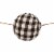 Glitzhome 6 Feet Black & White Plaid Fabric Garland Perspective: top