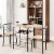 Costway 3 PCS Dining Set Table and 2 Chairs Home Kitchen Breakfast Bistro Pub Furniture Perspective: top