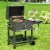 Costway Charcoal Grill Barbecue BBQ Grill Outdoor Patio Backyard Cooking Wheels Portable Perspective: top