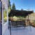 Costway Outdoor Patio Swing Canopy 3 Person Canopy Swing Chair Patio Hammock Black Perspective: top