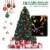 6Ft Pre-Lit Fiber Optic PVC Christmas Tree Metal Holiday Perspective: top