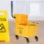 Costway 35 Quart Side Press Wringer Mop Bucket Mop Bucket Wringer Combo Perspective: top