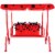 Costway Kids Patio Swing Chair Children Porch Bench Canopy 2 Person Yard Furniture red Perspective: top