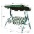 Costway 3 Seats Patio Backyard Canopy Steel Frame Swing Glider Hammock Cushioned Perspective: top