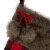 Glitzhome 21 Inch Length Fur Black/Red Buffalo Plaid Stocking Perspective: top