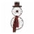Glitzhome Bicycle Wheel Christmas Porch Sign Snowman Metal Yard Stake, 36 Inch Perspective: top
