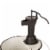 Glitzhome Farmhouse Metal Enamel Two Tier Fountain With Pump - White Perspective: top