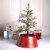 Glitzhome 22 Inch Diameter Painted Red Metal Tree Collar Perspective: top