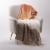 Glitzhome 50 x 60 Inches Throw Blanket Woven Acrylic Striped Jacquard Perspective: top