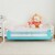 69'' Breathable Baby Children Toddlers Bed Rail Guard Safety Swing Down Blue Perspective: top