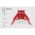 Tree Nest Christmas Tree Stand Base Modern Design for 10ft Real Trees, Steel (Large, Red) Perspective: top