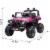 TOBBI 12 Volt Electric Remote Control Kids Toy Ride On Truck, Rose Red Perspective: top
