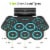 PAXCESS 9 Pad Electronic Drum Set with Headphone Jack, Speakers and Drum Sticks Perspective: top