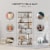 Hivvago 6 Tier S-Shaped Bookshelf Storage Display Bookcase Decor Z-Shelf -Coffee Perspective: top