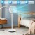 9 Inch Portable Oscillating Pedestal Floor Fan with Adjustable Heights and Speeds Perspective: top