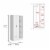 Memphis Wardrobe Armoire With 4-Tier Storage Shelves And 1 Drawer-White -Bedroom Perspective: top