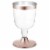8 X Rose Gold Plastic Champagne Flute Disposable Wine Glass 5.5oz Wedding Party Perspective: top