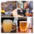 2 Pc Glass Beer Mug Pilsner Glass Cups Clear Coffee Tea Hot Cold Beverage 8.6Oz Perspective: top
