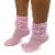2 Pairs Pink Girls Soft Slouch Socks Plush Cotton Thick Knit Scrunch Junior 6-8 Perspective: top