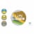 Floatation iQ Floating Oasis 15 x 6 Foot Island Water Lake Pad Mat, Green Yellow Perspective: top