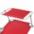 vidaXL Sun Lounger with Canopy Steel Red Perspective: top