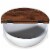 vidaXL Coffee Table Solid Reclaimed Wood White Bowl Shape Perspective: top