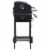 vidaXL Charcoal-Fueled BBQ Grill with Bottom Shelf Black Perspective: top