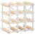 vidaXL Wine Rack for 12 Bottles Solid Pinewood Perspective: top