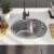 vidaXL Kitchen Sink, Drop-in Sink, Single Bowl, Ø22.4 Inches Stainless Steel Perspective: top