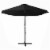 vidaXL Outdoor Parasol with Aluminum Pole 181.1 x106.3 Black Perspective: top