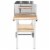 vidaXL XXL Trolley Charcoal BBQ Grill Stainless Steel with 2 Shelves Perspective: top