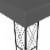 vidaXL Gazebo 9.8'x9.8' Anthracite Fabric Perspective: top