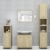 vidaXL Bathroom Furniture Set Sonoma Oak Engineered Wood Perspective: top