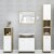 vidaXL Bathroom Furniture Set White and Sonoma Oak Engineered Wood Perspective: top