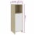 vidaXL Bathroom Cabinet White and Sonoma Oak 11.8 x11.8 x37.4  Engineered Wood Perspective: top