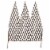 vidaXL Garden Trellis Fences 5 pcs 66.9 x41.3 Willow Perspective: top