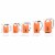 vidaXL Dry Bag Orange 4 gal PVC Perspective: top