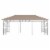 vidaXL Gazebo with Mosquito Net 19.7'x9.8'x9' Taupe 0.6 oz/ft² Perspective: top