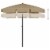 vidaXL Beach Umbrella Taupe 70.9 x47.2 Perspective: top
