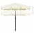 vidaXL Beach Umbrella Sand Yellow 78.7 x49.2 Perspective: top
