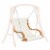 vidaXL Swing Chair with Cream Cushion Bent Wood with Teak Finish Perspective: top