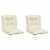 vidaXL Garden Chair Cushions 2 pcs Cream 39.4 x19.7 x2.8 Perspective: top