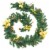 vidaXL Christmas Garland with LED Lights Green 106.3 PVC Perspective: top