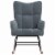 vidaXL Rocking Chair Dark Gray Velvet Perspective: top