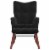 vidaXL Rocking Chair with Ottoman Black Velvet Perspective: top