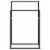 vidaXL Freestanding Towel Rack Black 18.9 x9.4 x30.9 Iron Perspective: top
