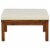 Vidaxl Footrest With Cream White Cushion Solid Acacia Wood Perspective: top
