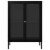 vidaXL Sideboard Black 29.5 x13.8 x41.3 Steel and Glass Perspective: top