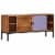vidaXL TV Stand Honey Brown and Gray 43.3 x11.8 x19.7 Solid Wood Acacia Perspective: top